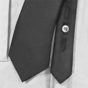 3" POLYESTER/WOOL CLIP-ON TIE WITH BUTTONHOLES
