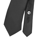3.5" POLYESTER/WOOL CLIP-ON TIE WITH BUTTONHOLES