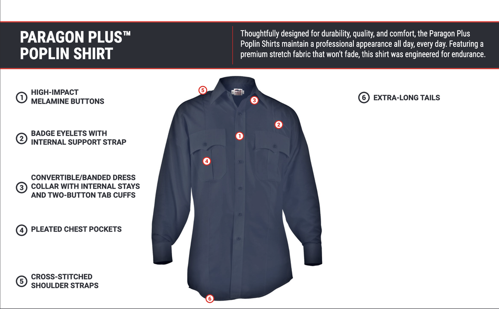 MEN'S ELBECO PARAGON PLUS LONG SLEEVE POPLIN SHIRT
