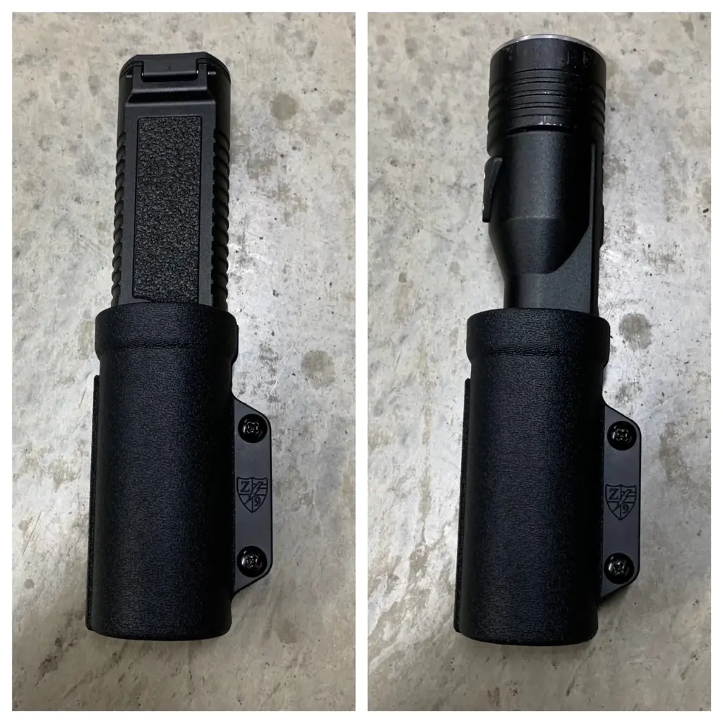 FLASHLIGHT CASE BEZEL UP 1 PLAIN BLACK MOLLE LOKS