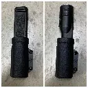FLASHLIGHT CASE BEZEL UP 1 PLAIN BLACK MOLLE LOKS