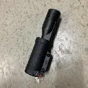 FLASHLIGHT CASE BEZEL UP 1 PLAIN BLACK MOLLE LOKS