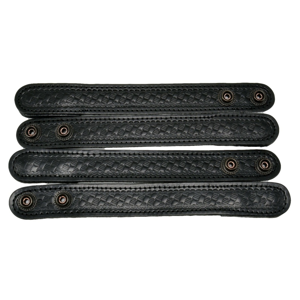 PERFECT FIT 1 INCH BASKETWEAVE BELT KEEPER WITH HIDDEN SNAP (QTY. 4)