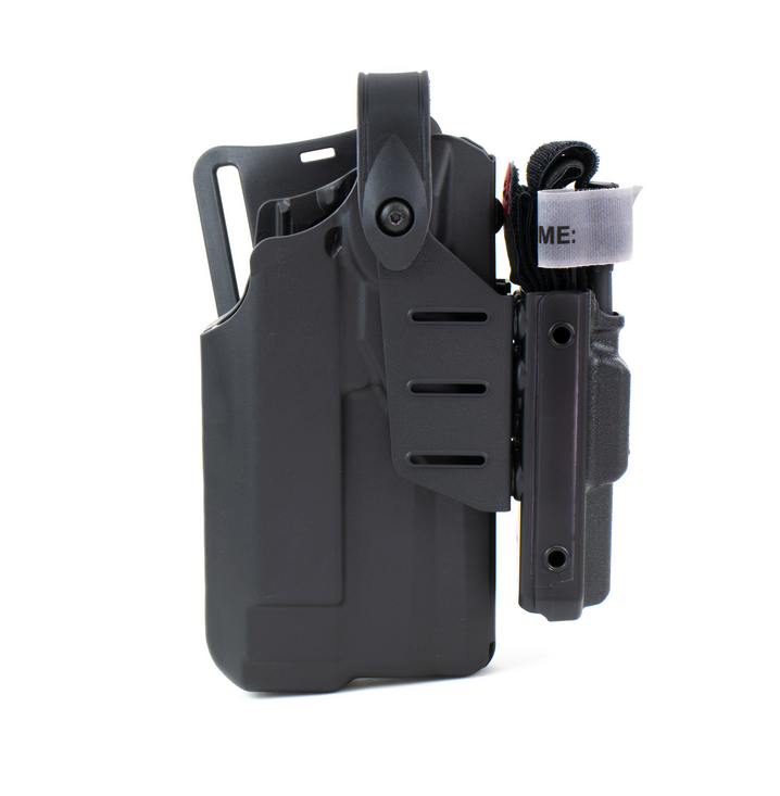 ELEVEN 10 RIGID TQ CASE FOR CAT, CROSS FRONT, BELT (TEK-LOK) BASKETWEAVE BLK/GRY