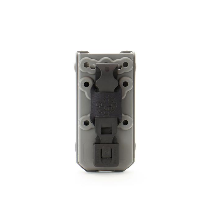 ELEVEN 10 RIGID TQ CASE FOR CAT, CROSS FRONT, BELT (TEK-LOK) BASKETWEAVE BLK/GRY