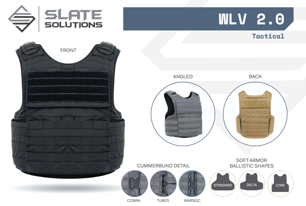 COLVILLE TRIBAL PD - WLV 2.0 TACTICAL VEST W/QUICK RELEASE CUMMERBUND, WARSOC BUCKLES-DELTA-SLXIIIA-BLACK