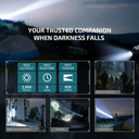 WARRIOR X 4 USB-C AND MCC RECHARGEABLE TACTICAL FLASHLIGHT WITH HOLSTER (MATTE BLACK)