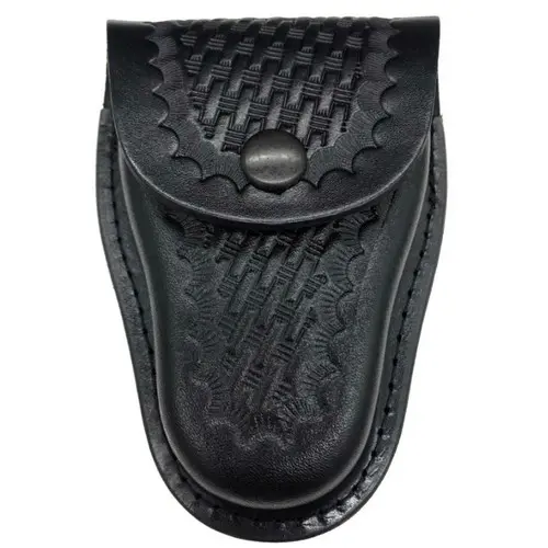 PERFECT FIT CLOSED TOP CASE FOR ASP CUFFS BASKET WEAVE WITH HIDDEN SNAP CC1102-BW-HS