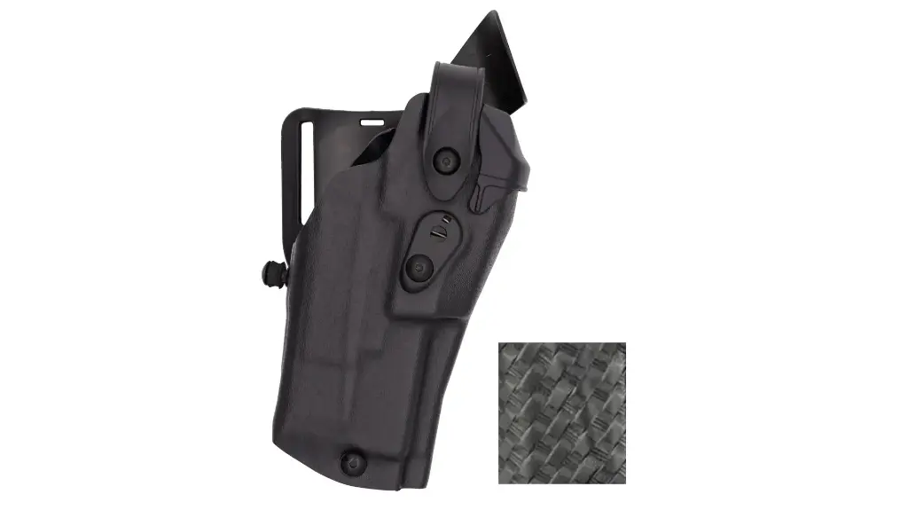 COLVILLE TRIBAL PD - ALS®/SLS MID-RIDE, DUTY RATED LEVEL III RETENTION HOLSTER - GLOCK 17 MOS GEN 3-4 SUREFIRE X300U BLACK BASKETWEAVE