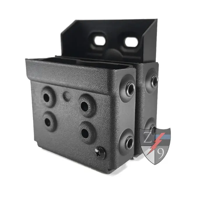 DOUBLE CUFF CASE STANDARD PLAIN BLACK MOLLE LOKS