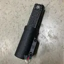 FLASHLIGHT CASE BEZEL UP 2 PLAIN BLACK MOLLE LOKS