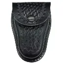 PERFECT FIT CLOSED TOP STANDARD CUFF CASE BASKET WEAVE WITH BLACK SNAP.. CC1101-BW