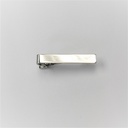 SOLID BRASS TIE BAR SILVER SHINY